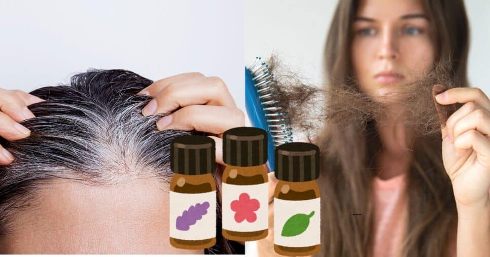 Óleos naturais previnem o grisalho e a queda de cabelo (Reprodução/Montagem TV Foco/Canva)