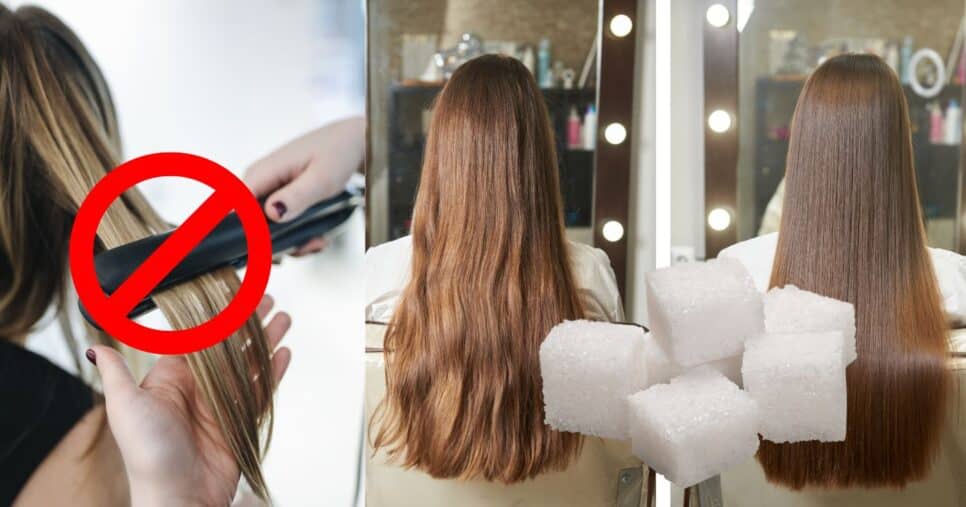 Mistura com açúcar +2 ingredientes alisa até a raiz do cabelo (Reprodução/Montagem TV Foco/Canva)