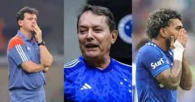 Substituto de Diniz, dupla de Gabigol fora e anúncio de Pedrinho BH no Cruzeiro (Reprodução/Montagem TV Foco/Canva)