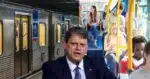 Tarcísio com ônibus e metrô de SP - Foto Reprodução Internet