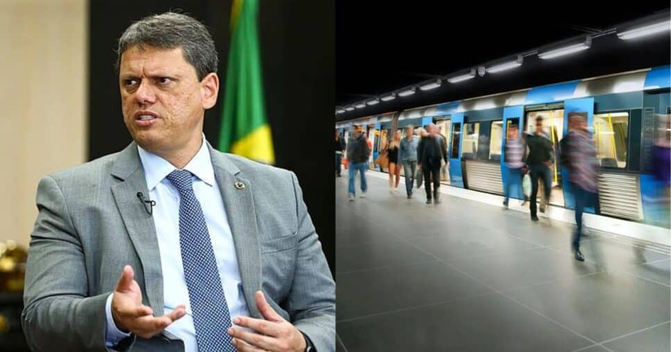 Tarcísio e nova linha de metrô - Foto Reprodução Internet