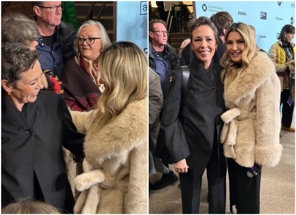 Antônia Fontenelle e Olivia Colman no Festival Sundance - Foto: Divulgação 
