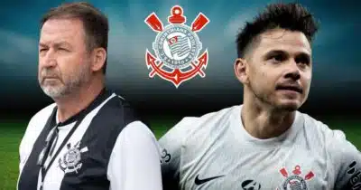 Augusto Melo e Romero (Foto: Reprodução / Corinthians / Montagem TV Foco)