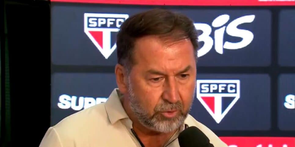 Augusto Melo na entrevista pós Majestoso (Reprodução: Globo)