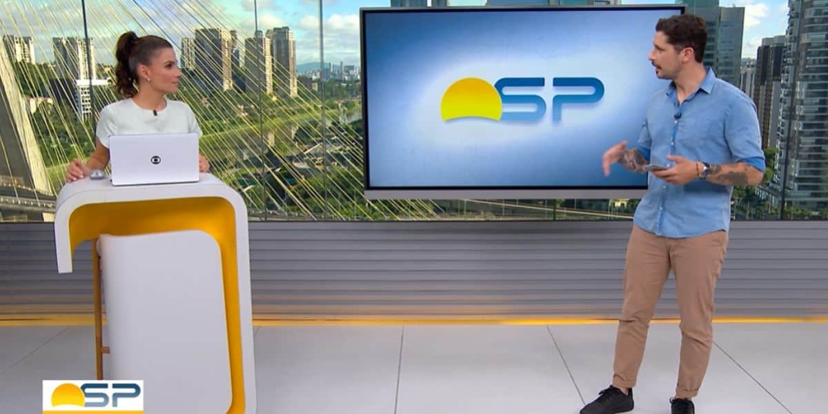 Leo Lepri e Sabina Sinomato no BDSP (Reprodução: Globo)