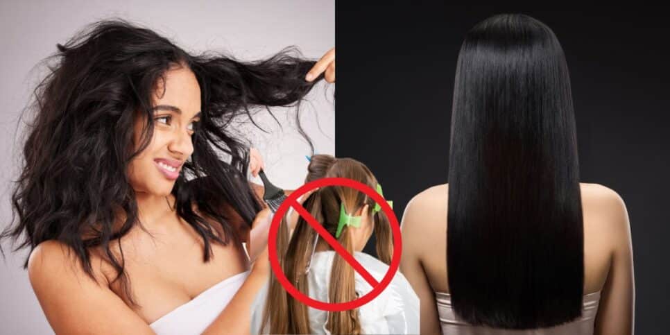 Receita de 4 ingredientes para ter cabelo liso (Reprodução: Montagem TV Foco)