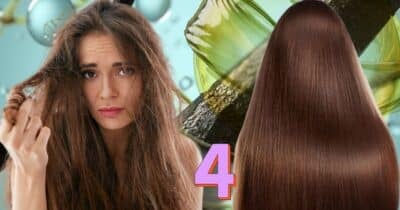 Mulher com cabelo seco e liso (Foto: Reprodução / Canva / Montagem TV Foco)