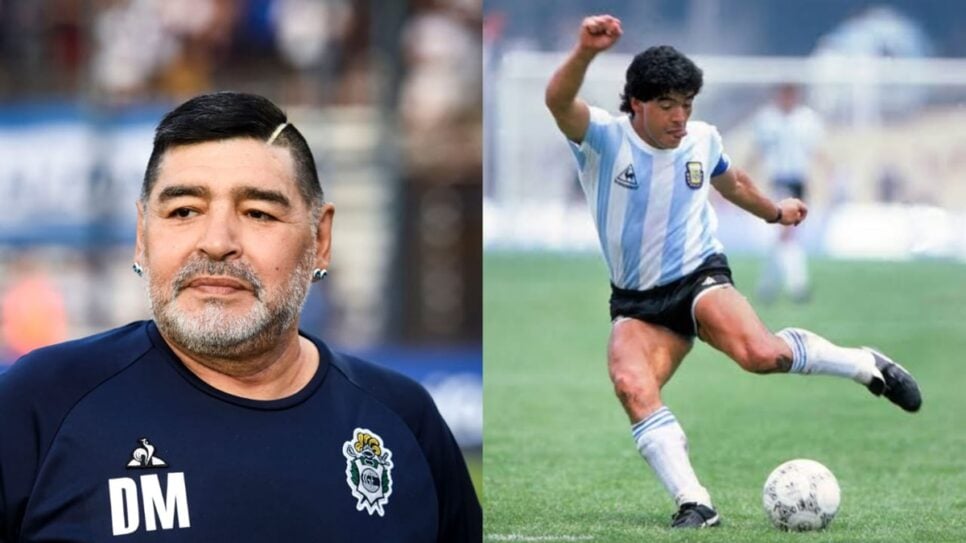 Carta psicografada de Diego Maradona, famoso jogador de futebol argentino (Fotos: Reprodução/ Internet/ Montagem TV Foco)