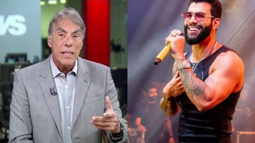 Gusttavo Lima rebate deboche de âncora (Fotos: Reprodução/ Instagram/ GloboNews/ Montagem)