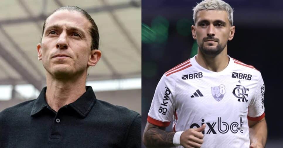 Filipe Luís e Arrascaeta- (Montagem / TV FOCO)