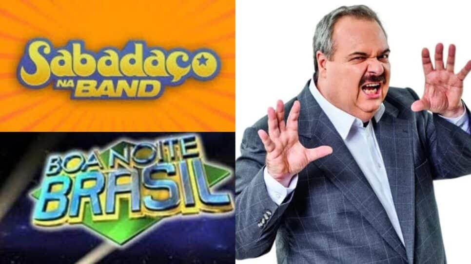 Gilberto Barros marcou com o Sabadaço e Boa Noite Brasil, na Band (Fotos: Reprodução/ Internet/ Montagem TV Foco)
