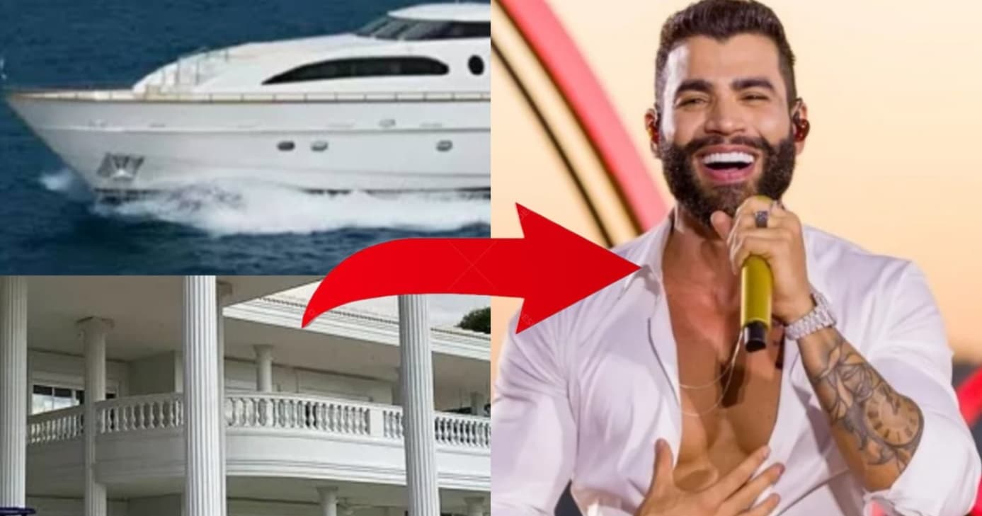 Iate de R$1B, mansão igual à Casa Branca e cachê milionário: Respire antes de ver a fortuna de Gusttavo Lima (Fotos: Reprodução/ Internet/ Instagram/ Divulgação/ Montagem)