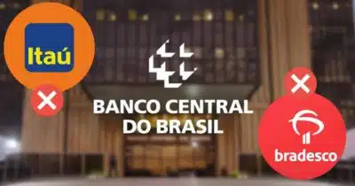 Logo do Itaú, Bradesco e fachada do Banco Central (Foto: Reprodução / Bacen / Canva)