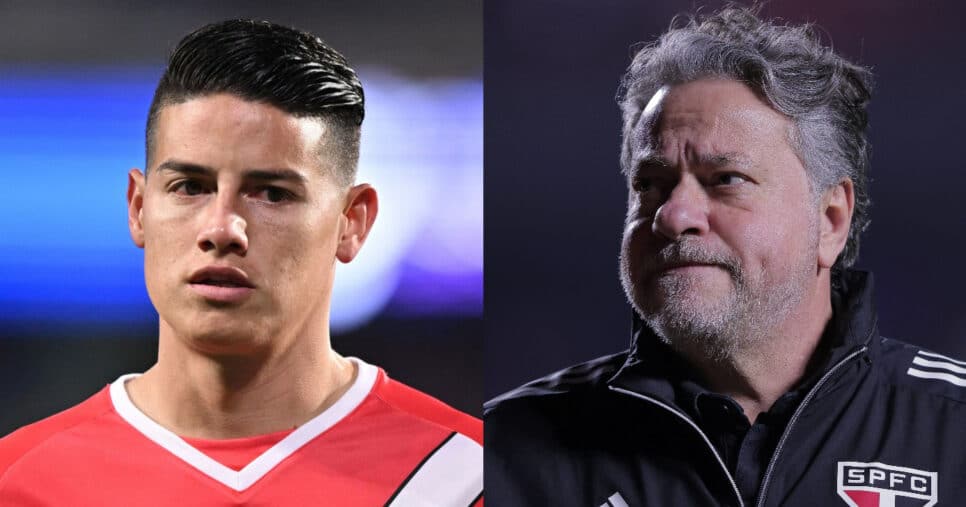 São Paulo: James Rodríguez se aproxima de outro time da Série A (Foto: Reprodução/Montagem TV Foco)