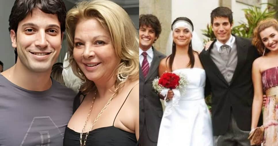 Marco Antonio Gimenez ao lado de sua mãe Vera (Foto: Reprodução/Montagem TV Foco)