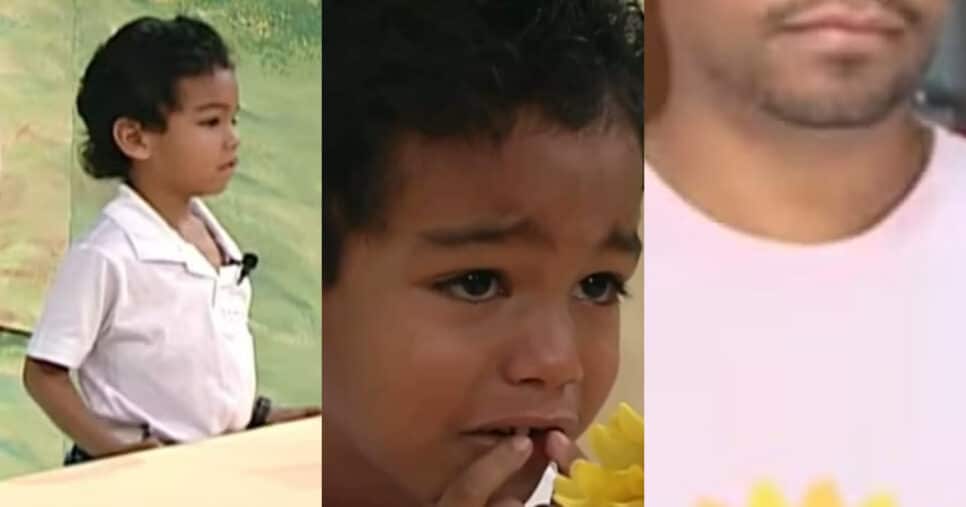 Menino fã do Raça Negra que chorou com Silvio Santos está assim (Foto: Montagem TV Foco)