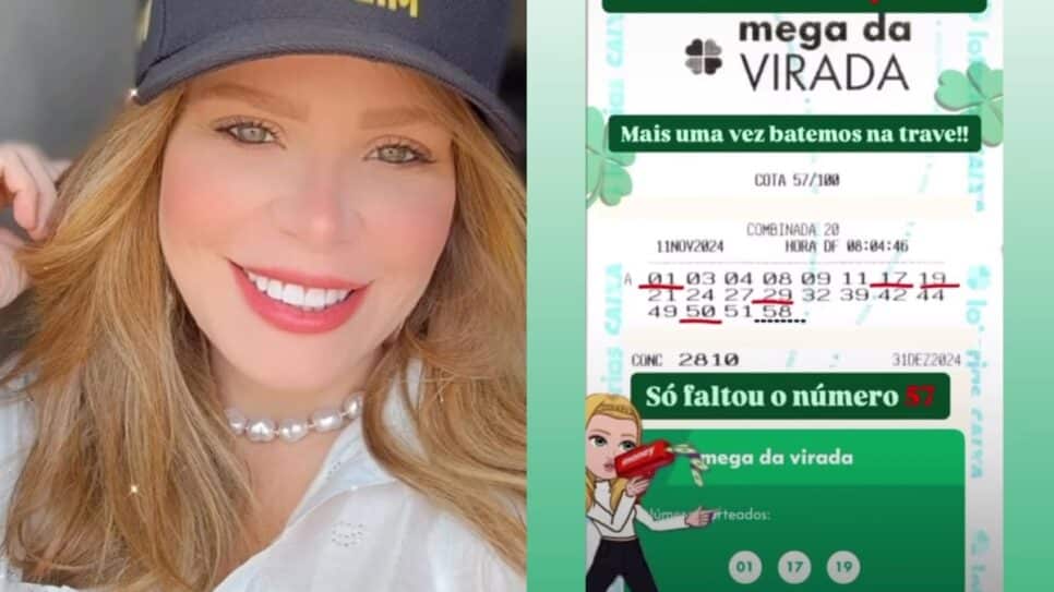 Paulinha Leite expõe dezenas apostadas no bolão da sua empresa e só não leva prêmio principal por 1 dezena (Fotos: Reprodução/ Instagram/ Montagem TV Foco)