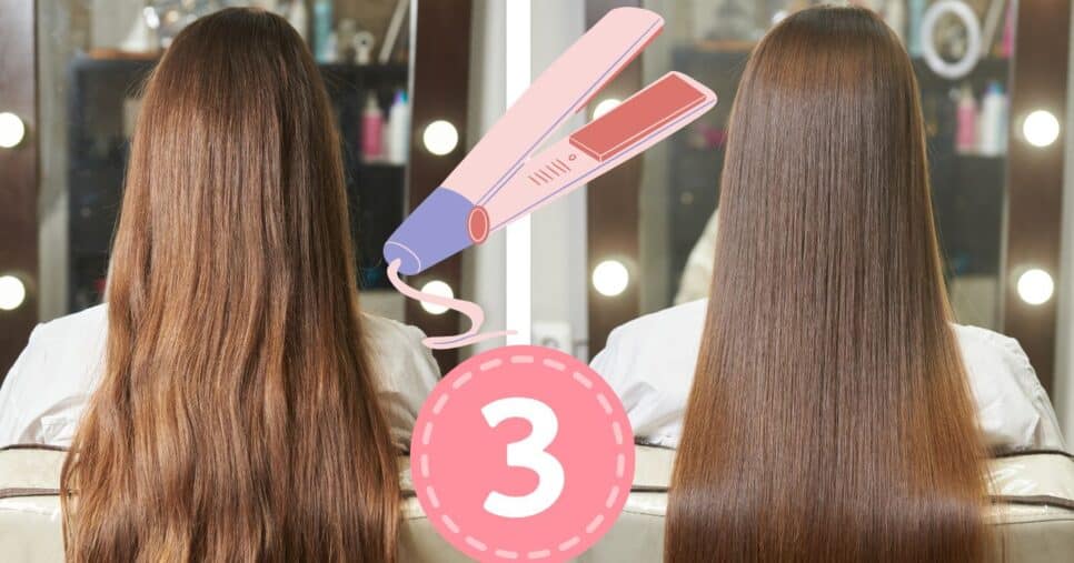 Mulher com cabelo liso após receita caseira (Foto: Reprodução / Canva / Montagem TV Foco)