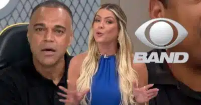 Renata Fan manda buscar e Band arma estrela de rival chegando para substituir Denílson no Jogo Aberto (Fotos: Reprodução/ Band/ Montagem TV Foco)