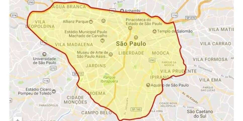 Região onde é o rodízio em São Paulo (Reprodução: Internet)