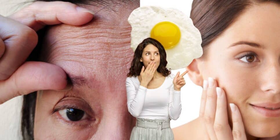 Máscara facial com ovo para acabar com as rugas (Reprodução: Montagem TV Foco)