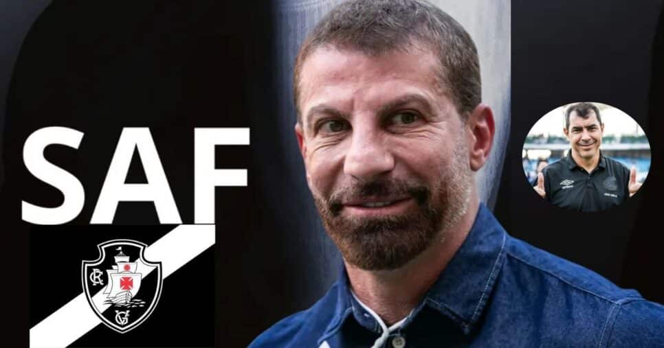 Pedrinho, SAF do Vasco e Carille (Foto: Reprodução / VFC / Canva / Montagem TV Foco)