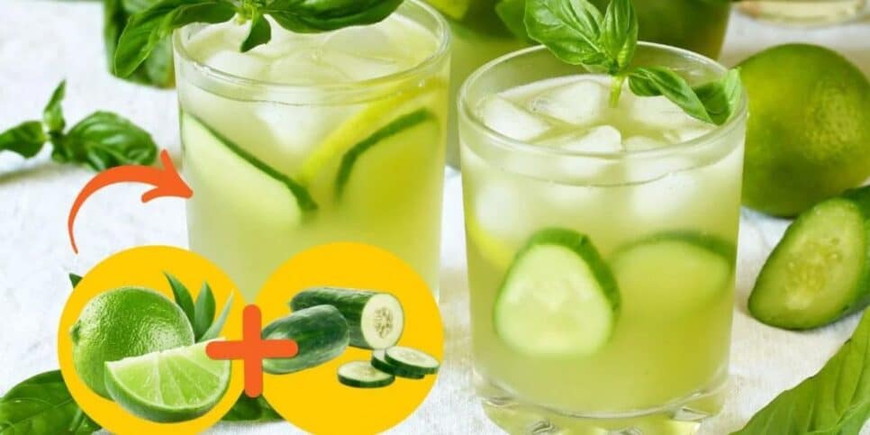 Suco de pepino com limão (Foto Reprodução/Montagem/YouTube)