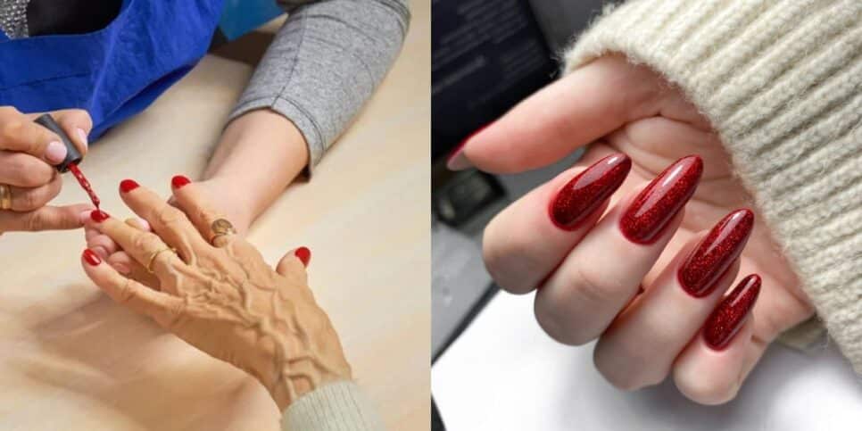 4 cores de unhas para idosas rejuvenescerem (Reprodução: Montagem TV Foco)