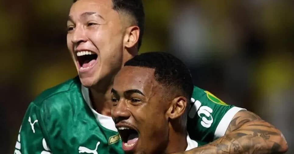 Allan comemora gol da classificação do Palmeiras no Paulistão (Foto: Cesar Greco/Palmeiras/by Canon)