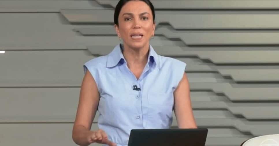 Ana Paula Araújo no Bom Dia Brasil, da Globo (Foto: Reprodução/ Globo) BDBR