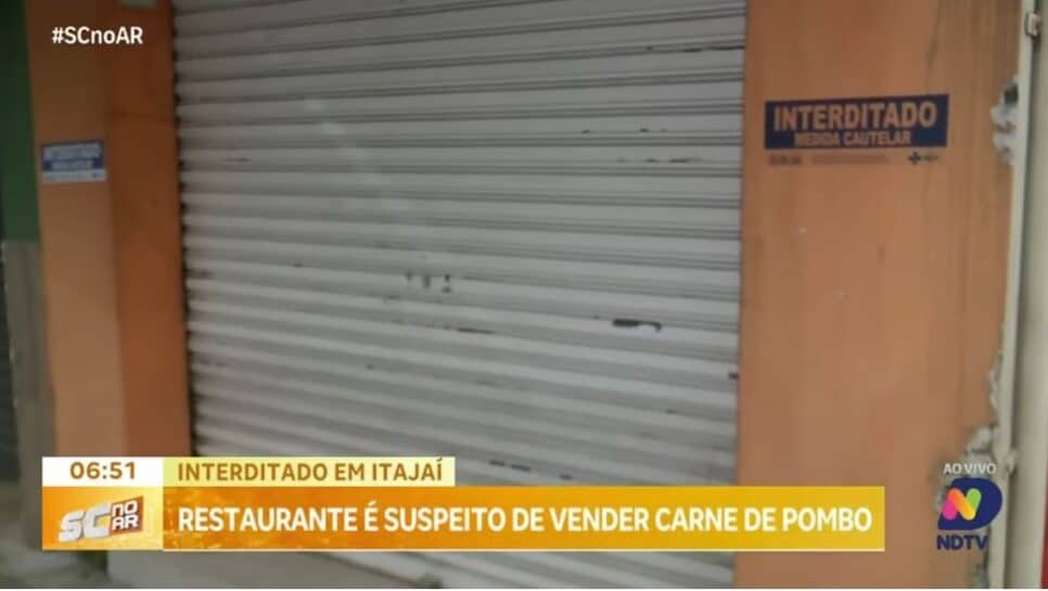 O restaurante foi interditado pela Vigilância Sanitária após denúncia (Foto Reprodução/NDTV)