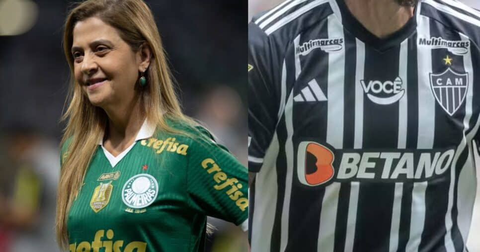 Leila e jogador do Atlético-MG - Foto Reprodução Internet
