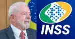Luiz Inácio Lula da Silva e logo do INSS (Fotos: Reproduções / Ricardo Stuckert / Internet)