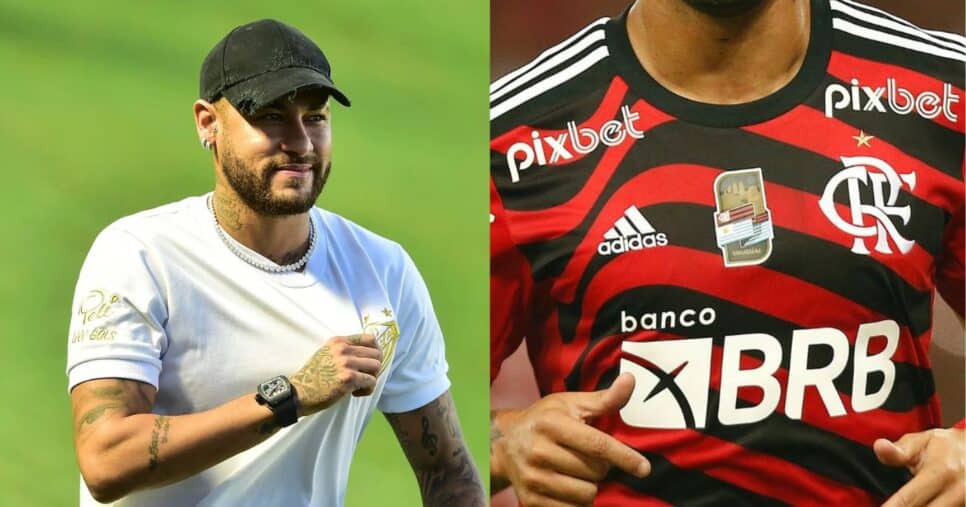 Neymar no Santos e craque do Flamengo - Foto Reprodução Internet