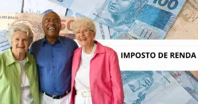 Notas de Real, idosos e imposto de renda (Fotos: Reproduções / Canva)