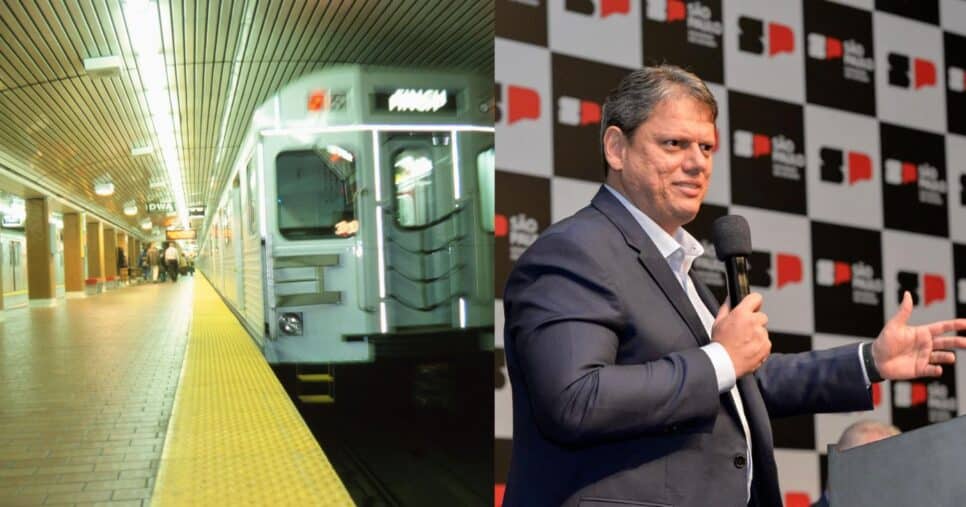 Nova linha de metrô e Tarcísio - Foto Reprodução Internet