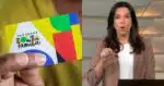 Pessoa segurando cartão do Bolsa Família e Ana Paula Araújo no Bom Dia Brasil (Fotos: Reproduções / Rafaella Cristina / Roberta Aline / Globo)