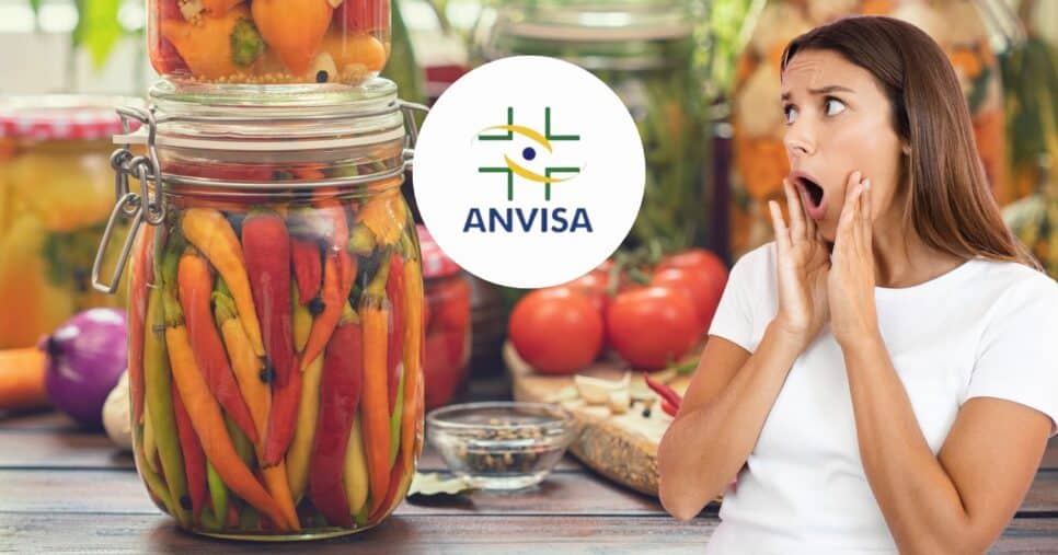 Pimentas, mulher chocada e logo da Anvisa (Fotos: Reproduções / Canva / Internet)