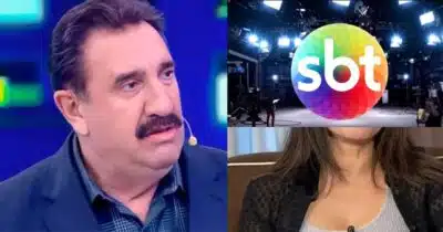 Ratinho / Logo do SBT / Márcia Goldschmidt - Montagem TVFOCO