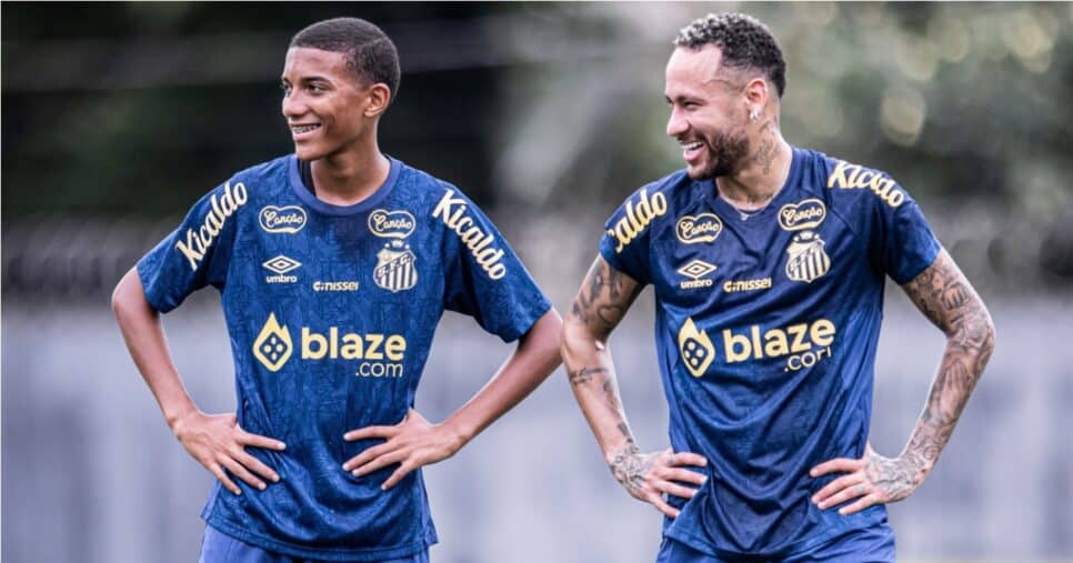 Robinho Jr e Neymar - Foto: Internet