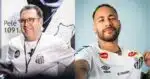 Marcelo Teixeira, presidente do Santos, e Neymar (Reprodução/CNN Brasil/UOL)