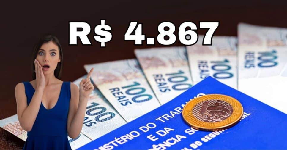 Salário mínimo de R$4.867 é liberado para lista de trabalhadores (Reprodução/Montagem TV Foco/Canva)