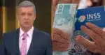 Jornal Hoje crava desfecho de bloqueio de benefícios do INSS (Reprodução/Montagem TV Foco/Canva/Globo)