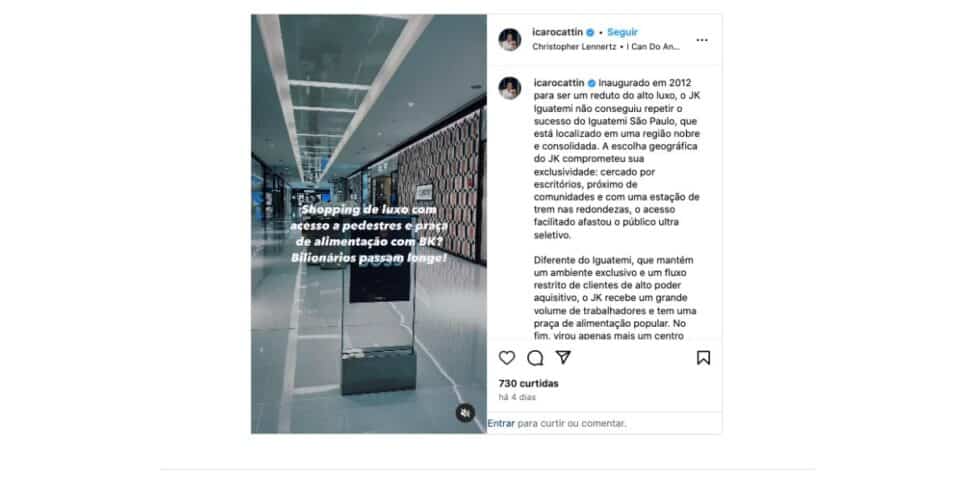 Vídeo Ícaro Cattin (Foto: Reprodução / Instagram)