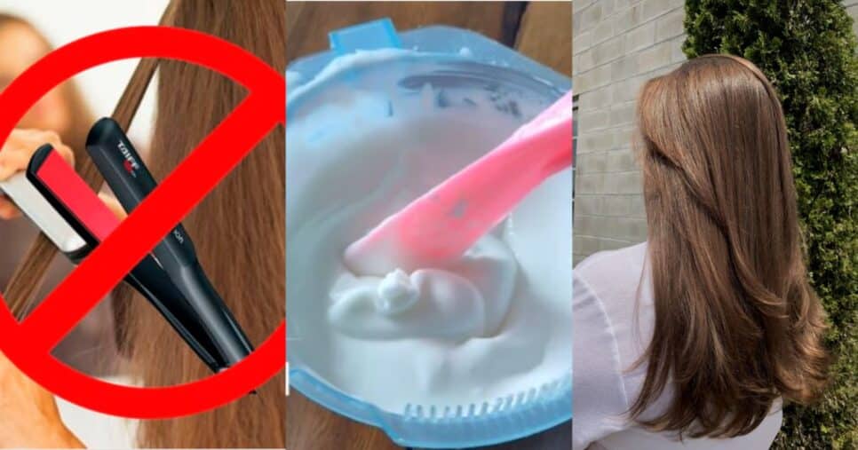 Misturinha milagrosa com 3 ingredientes alisa cabelo sem formol - Foto: Montagem