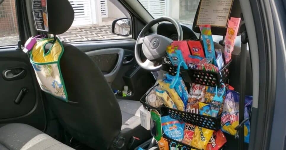 Venda de balas na Uber ou 99 - Foto: Montagem