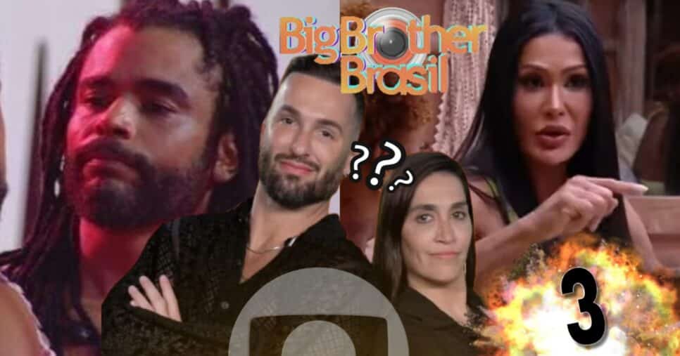 Barraco com Diogo, Gracyanne decretando expulsão e desistência de Hypolito: 3 bombas detonadas no BBB25 (Fotos: Reprodução/ Globo/ Multishow/ Montagem TV Foco)