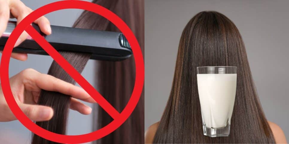Alisar cabelo com receita com leite para dar adeus a chapinha (Reprodução: Montagem TV Foco)