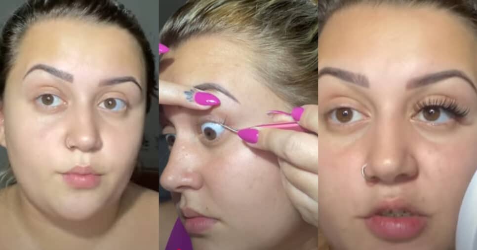 Processo dos cílios feito em casa (Foto: Divulgação)