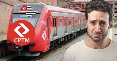 CPTM e passageiro triste (Foto: Reprodução / Canva / Montagem TV Foco)
